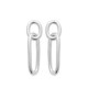 Boucles d'oreilles argent massif 925/000 tendance maillons de chaine