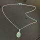 Collier argent 925/000 pendentif pierre aventurine naturelle sur chaine