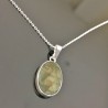 Collier argent 925/000 pendentif pierre labradorite naturelle sur chaine