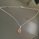 Collier argent 925/000 pendentif pierre naturelle oeil de tigre sur chaine