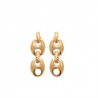 Boucles d'oreilles pendantes grains de café en Plaqué Or 18 carats