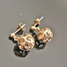 Boucles d'oreilles en Plaqué Or pendants boules ajourées