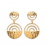 Boucles d'oreilles pendantes en plaque or 18 carats