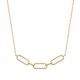 Collier Plaqué Or 18 carats pendentif maillons entrelacés tendance chaine