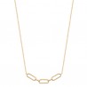 Collier Plaqué Or 18 carats pendentif maillons entrelacés tendance chaine