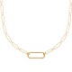 Collier Plaqué Or maillons rectangulaires Bijoux tendance