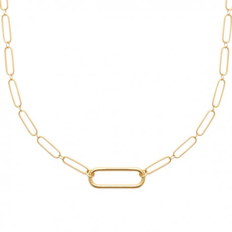 Collier Plaqué Or maillons rectangulaires Bijoux tendance