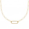 Collier Plaqué Or maillons rectangulaires Bijoux tendance