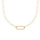 Collier Plaqué Or maillons rectangulaires Bijoux tendance