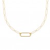 Collier Plaqué Or maillons rectangulaires Bijoux tendance