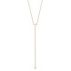 Collier Y Plaqué Or 18 carats et zirconium Bijou tendance