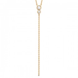 Collier Plaqué Or 18 carats et zirconium Bijou tendance