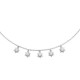 Collier argent massif 925/000 rhodié pampilles étoiles zirconium