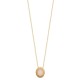 Collier Plaqué Or 18 carats pierre naturelle quartz rose