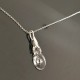 Collier argent 925/000 pendentif infini cristal Autrichien sur fine chaine