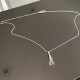 Collier argent 925/000 pendentif infini cristal Autrichien sur fine chaine