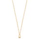 Collier Plaqué Or 18 carats et zirconium pendentif petit cadenas 