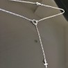 Collier ras de cou argent 925/000 pendant chainette croix 