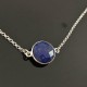 Collier argent massif 925/000 pierre naturelle lapis lazuli