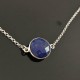 Collier argent massif 925/000 pierre naturelle lapis lazuli