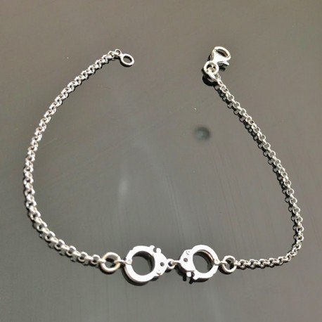 Bracelet menottes argent massif 925/000