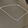 Collier argent massif 925/000 pierre naturelle lapis lazuli