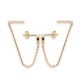 Boucles d'oreilles Plaqué Or 18 carats bagues chainettes gouttes zirconium