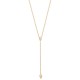 Collier Y Plaqué Or 18 carats gouttes zirconium