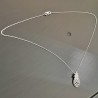 Collier pendentif ananas en argent 925/000 sur chaine 42 cm 