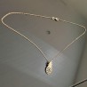 Collier ananas en plaqué or 18 carats pendentif sur belle chaine 42 cm