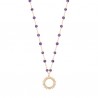 Collier Plaqué Or 18 carats soleil pierres naturelles amethyste