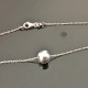 Collier ras de cou argent 925/000 pendentif boule sur fine chaine 