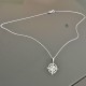 Collier pendentif rose des vents argent 925/000 sur fine chaine longueur 45 cm 