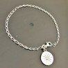 Bracelet pendant étoile argent massif 925/000 et zirconium