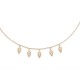 Collier Plaqué Or 18 carats pampilles gouttes zirconium