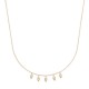 Collier Plaqué Or 18 carats pampilles gouttes zirconium