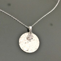 Collier argent 925 pendentif étoile zirconium sur fine chaine