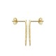 Boucles d'oreilles plumes Plaqué Or 18 carats 
