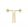 Boucles d'oreilles plumes Plaqué Or 18 carats 