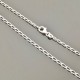 Collier chaine maille ovale en argent 925 longueur 40 cm belle largeur 2,2 mm