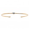 Bracelet jonc Plaqué or 18 carats oeil bleu