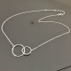 Collier Argent 925/000 anneaux entrelacés