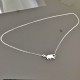 Collier chaine argent massif 925 éléphant mousqueton bijou original 2 en 1