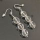 Boucles d'oreilles argent 925/000 pendantes perles Pure Crystal
