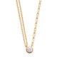 Collier Plaqué Or 18 carats pendentif solitaire zirconium