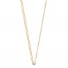 Collier Plaqué Or 18 carats pendentif solitaire zirconium