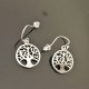 Boucles d'oreilles arbre de vie en argent 925/000