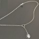 Collier lune étoiles en argent massif 925/000 forme Y