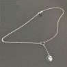 Collier lune étoiles en argent massif 925/000 forme Y