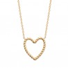 Collier coeur torsadé Plaqué Or 18 carats